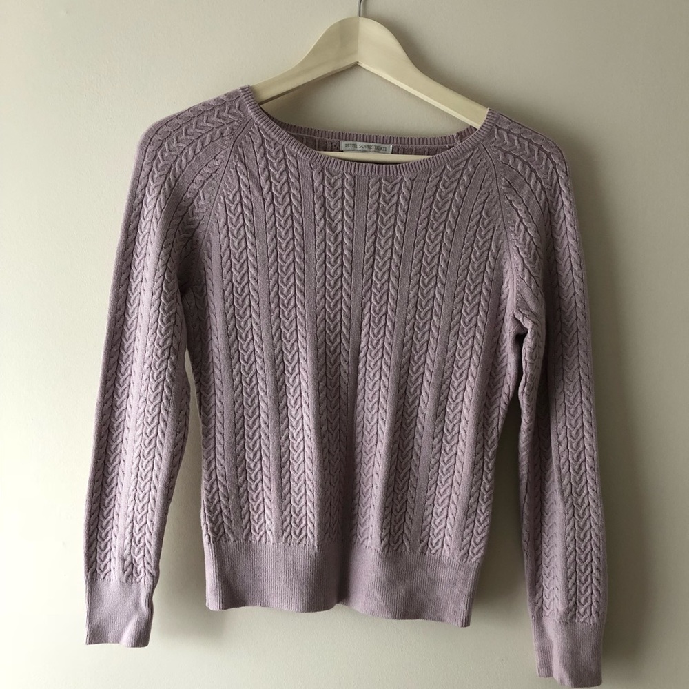 Petite Sophisticate lavender sweater